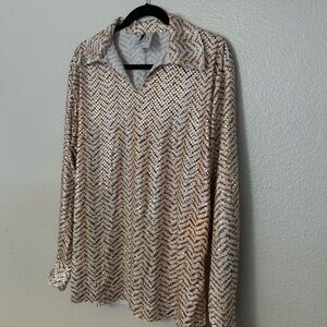 Vintage Pony Express Creations Sequin Chevron Disco Top